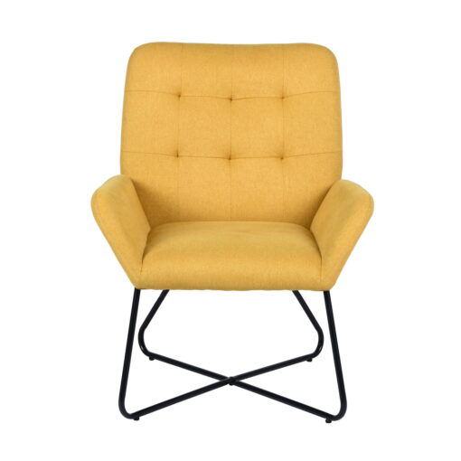 כורסא לסלון בבד צהוב