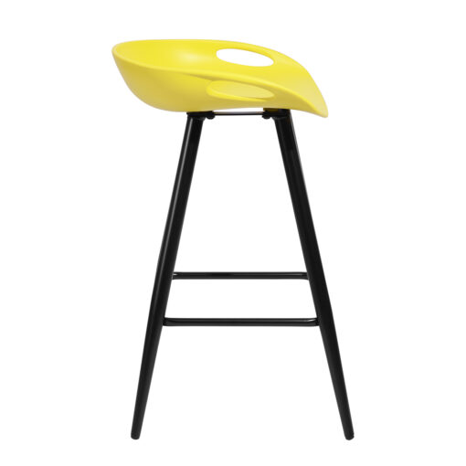 כיסא בר פלסטיק למטבח צהוב
