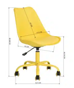כיסא משרדי בצבע צהוב