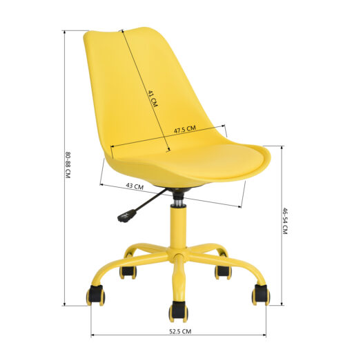 כיסא משרדי בצבע צהוב
