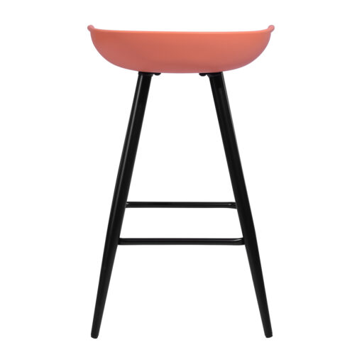 כיסא בר למטבח משענת נמוכה בצבע אפרסק