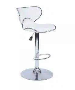 כסא בר לבן מתכוונן למטבח במבצע