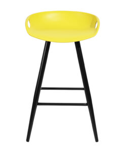 כסא בר למטבח בצבע צהוב