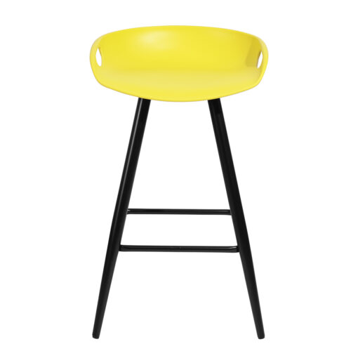 כסא בר למטבח בצבע צהוב