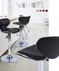 כסאות בר מתכווננים למטבח בצבע שחור עיצוב מודרני במבצע