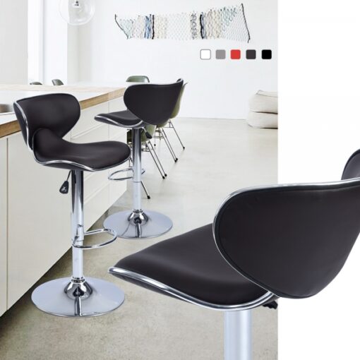 כסאות בר מתכווננים למטבח בצבע שחור עיצוב מודרני במבצע