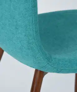 כסאות טורקיז עם הרגליים מעץ