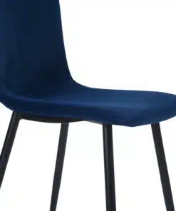 כסאות פינת אוכל קטיפה כחול כהה