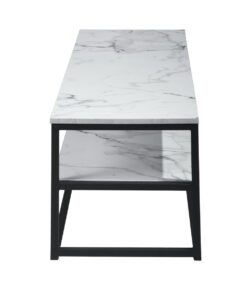 שולחן מלבני לסלון עם מדף תחתון