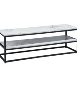 שולחן סלון לבן ומתכת - Copy