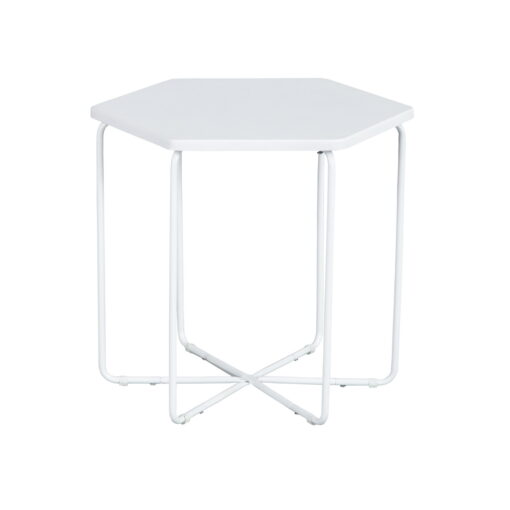 שולחן צד לבן לסלון