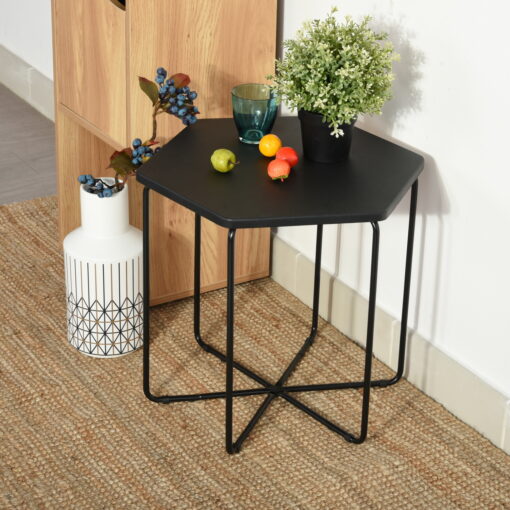 שולחן צד לסלון בצבע שחור - Copy