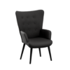 כורסא מעוצבת לסלון בד שחור במבצע