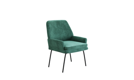כורסא מרופדת בד ירוק