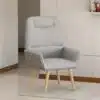 כורסא עם משענת גב גבוה בצבע אפור