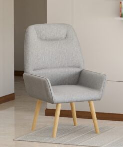 כורסא עם משענת גב גבוה בצבע אפור