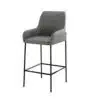 כסא לאי מטבח בדמוי עור אפור - כיסא בר דמוי עור שחור - כסאות בר סטייל מאסטר רהיטים - רהיטים איכותיים לבית ולמשרד כסא לאי מטבח בדמוי עור אפור