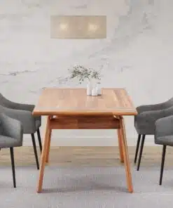 כסא פינת אוכל עם משענות ידיים אפור מעויינים