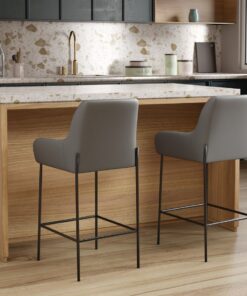 כסאות בר למטבח בצבע אפור