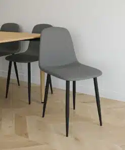 כסאות לפינת אוכל זולים בד אפור