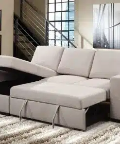 סלון פינתי נפתח למיטה עם ארגז מצעים