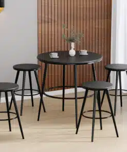 שולחן בר שחור עם כסאות מבצע