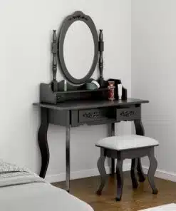 שידת איפור בצבע שחור