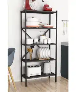 ארון מדפים בצבע אפור