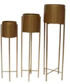 מעמד עציצים מוזהב