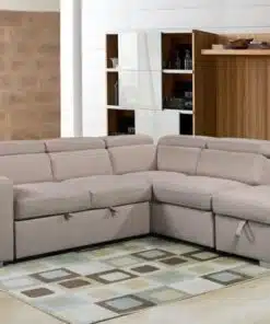 סלון פינתי נפתח משענת מתכווננת