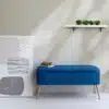 ספסל הדום כחול עם תא אחסון