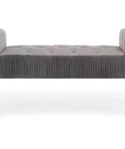 ספסל קטיפה אפור בעיצוב יוקרתי - חיסול