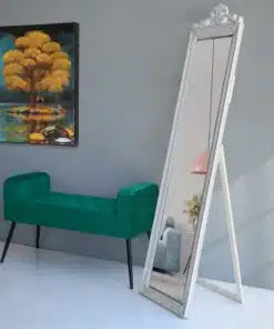 ספסל קטיפה ירוק