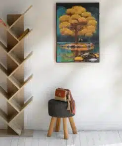 ספרייה עץ טבעי