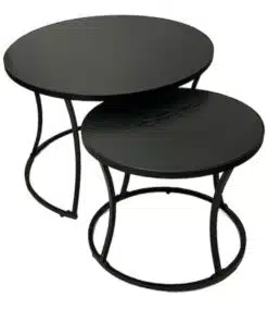 שולחן סלון עגולים - שחור