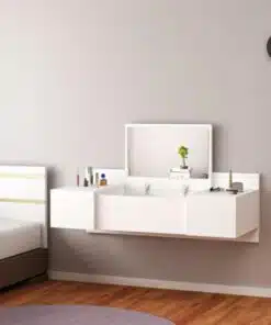 שידת איפור תלויה עם מראה