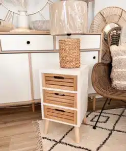 שידת צד לחדר שינה עם 3 מגירות