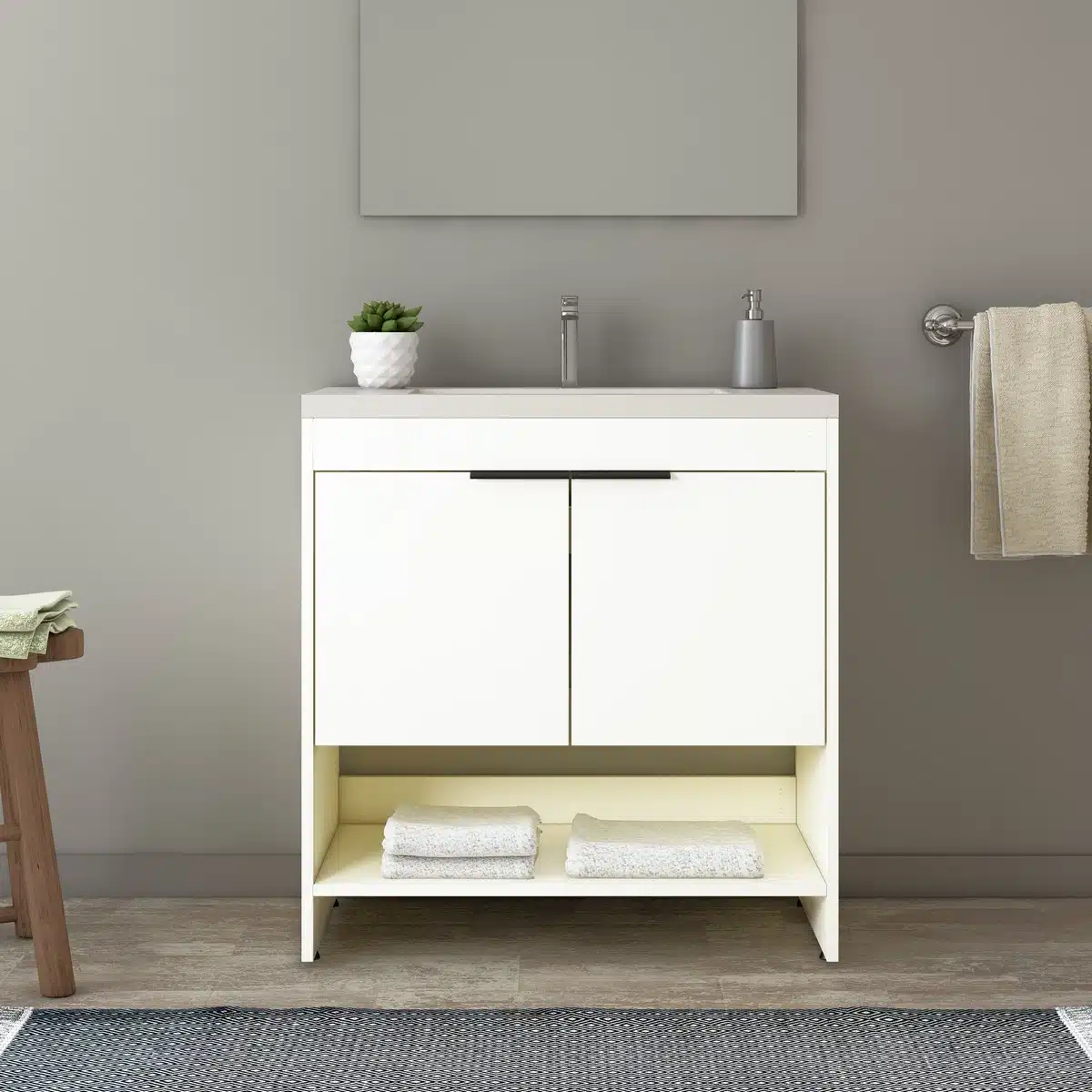 ארון אמבטיה כיור מונח בצבע לבן רוחב 60 - ארון אמבטיה עם כיור רוחב 60 ס"מ בצבע לבן - ארונות אמבטיה סטייל מאסטר רהיטים - רהיטים איכותיים לבית ולמשרד ארון אמבטיה כיור מונח בצבע לבן רוחב 60