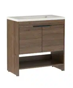 ארון עם כיור מובנה לאמבטיה