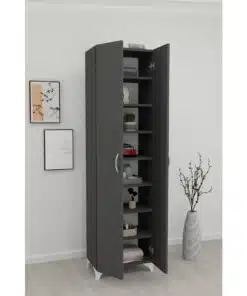 ארון שירות 2 דלתות בצבע אפור