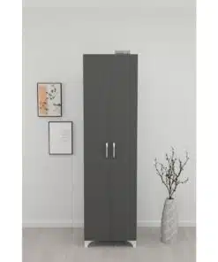 ארון שירות שני דלתות אפור