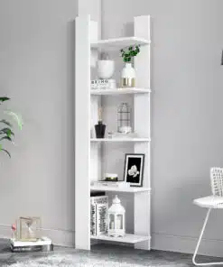 יחידת מדפים פינתית בצבע לבן