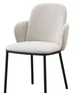 כיסא אוכל איכותי ומסוגנן בבד בז' אפרפר