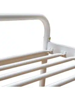 מיטת ברזל בצבע לבן רוחב 140