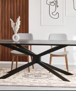 שולחן אוכל 160 סמ שיש עם גידים