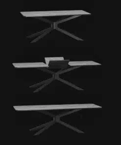 שולחן פינת אוכל פלטה דמוי שיש באפור