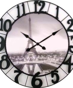 שעון קיר עם תמונות נוף פריז