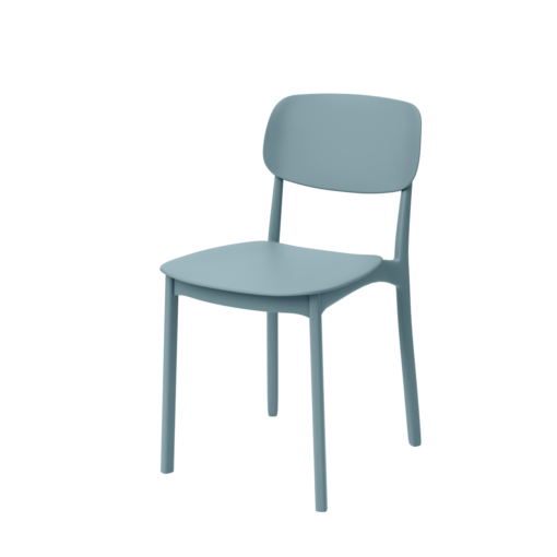 כסא מפלסטיק בצבע טורקיז