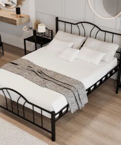 מיטה מתכת בצבע שחור רוחב 120