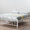 מיטת ברזל וינטאג' רוחב 120 בצבע לבן